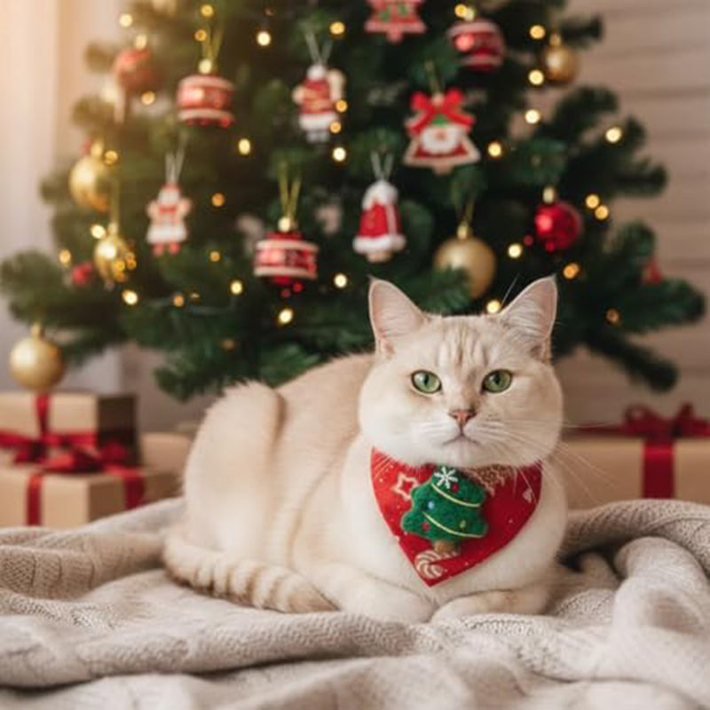 Festive Christmas Bandanas for Pets - Cute Holiday Patterns