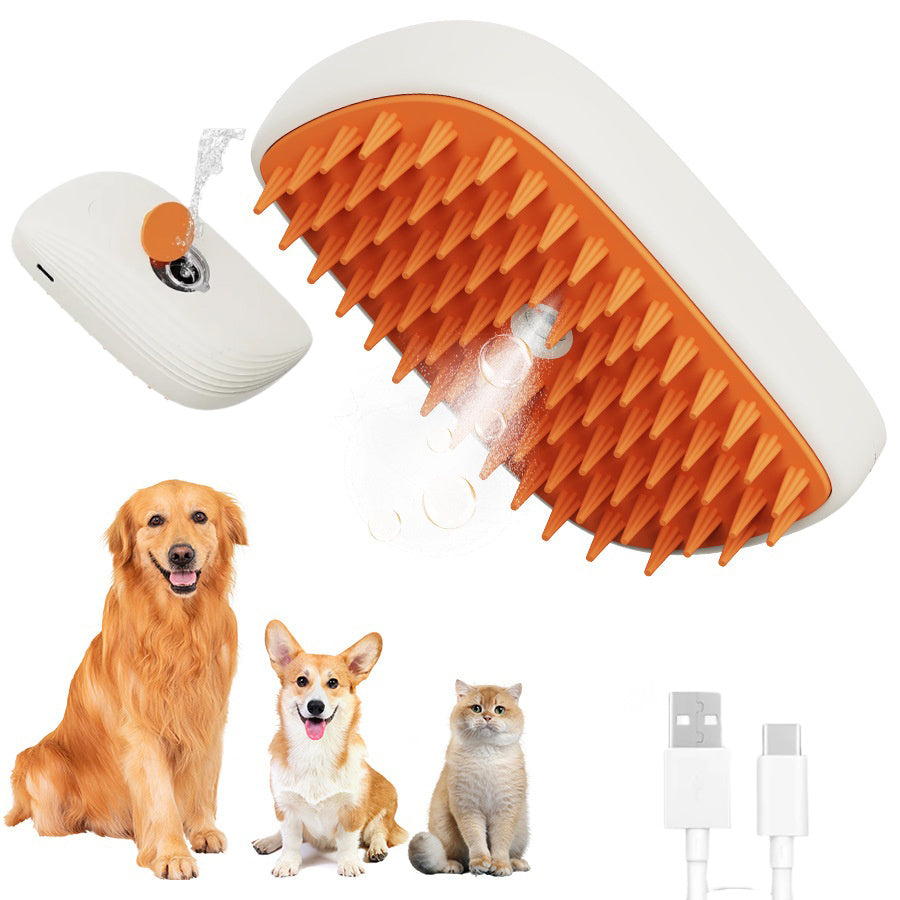 Pet Steam Brush & Spray Comb – Grooming Tool