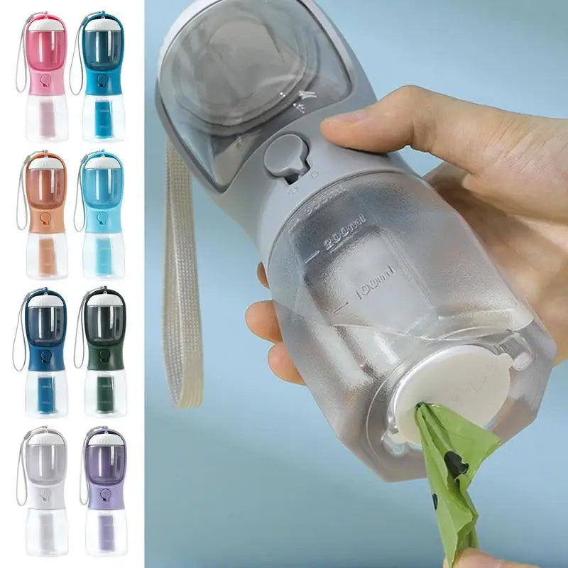 3-in-1 Dog Water Cup – Portable Food & Waste Bag