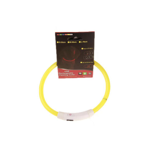USB Rechargeable LED Pet Collar – Night Safety