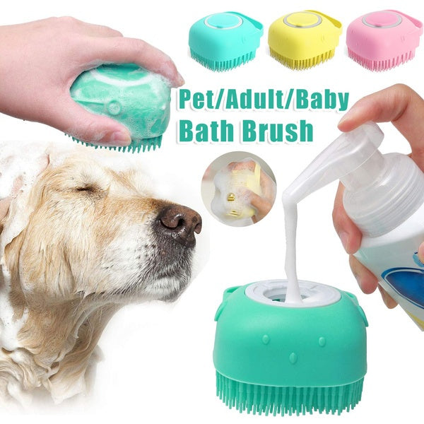 Silicone Dog Bath Massage Gloves – Grooming Brush & Shampoo Tool