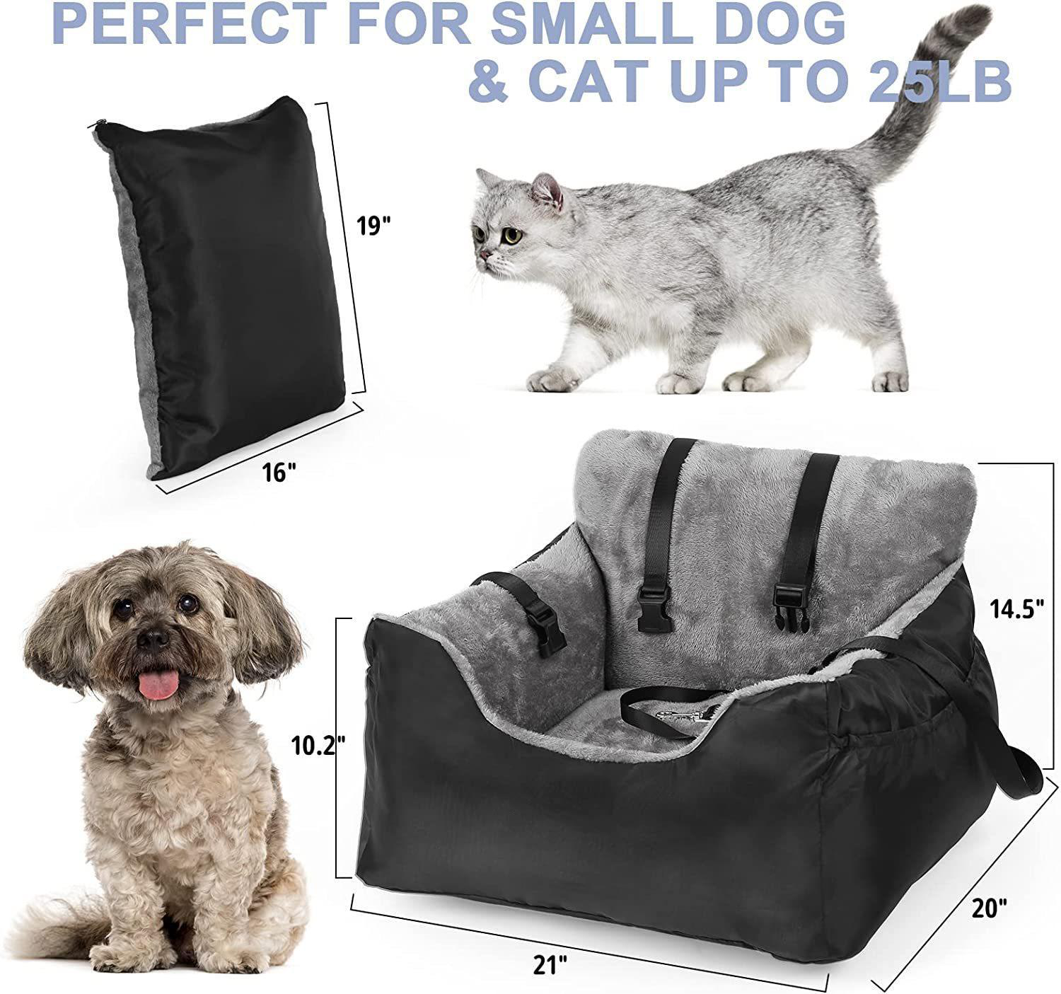 Pet Car Seat – Cozy Kennel for Small Dogs & Cats