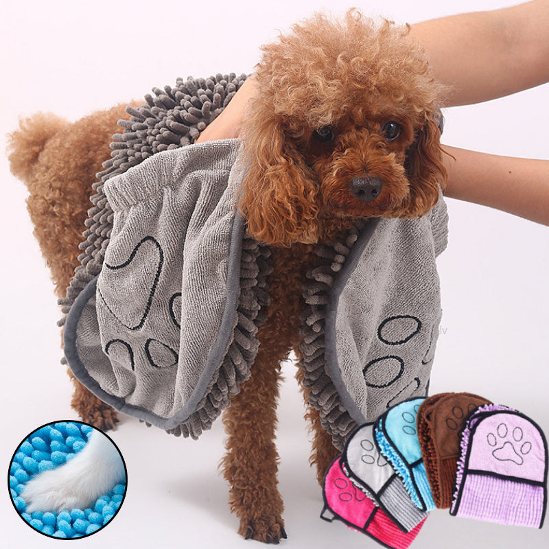 Super Absorbent Pet Towel – Quick-Dry Bathrobe for Dogs & Cats