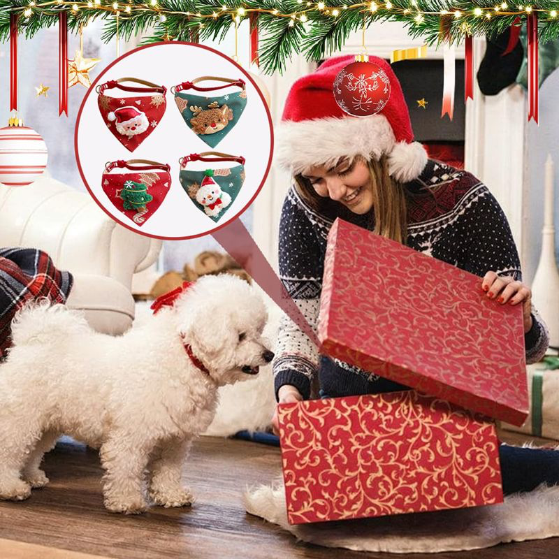 Festive Christmas Bandanas for Pets - Cute Holiday Patterns