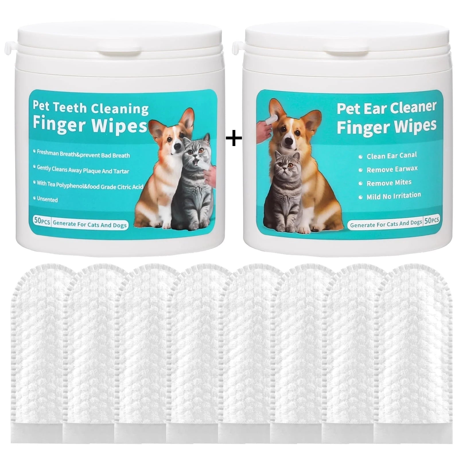 Disposable Pet Cleaning Wipes – Teeth & Ear Care