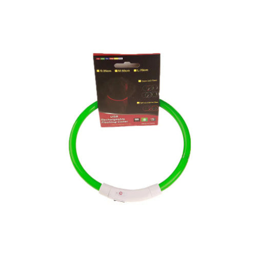 USB Rechargeable LED Pet Collar – Night Safety