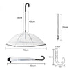 Dog Transparent Umbrella with Traction Chain – Pet Raincoat