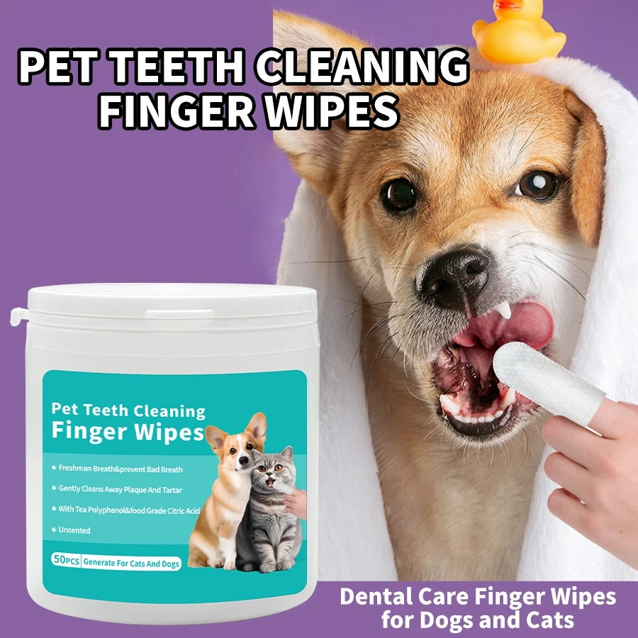 Disposable Pet Cleaning Wipes – Teeth & Ear Care